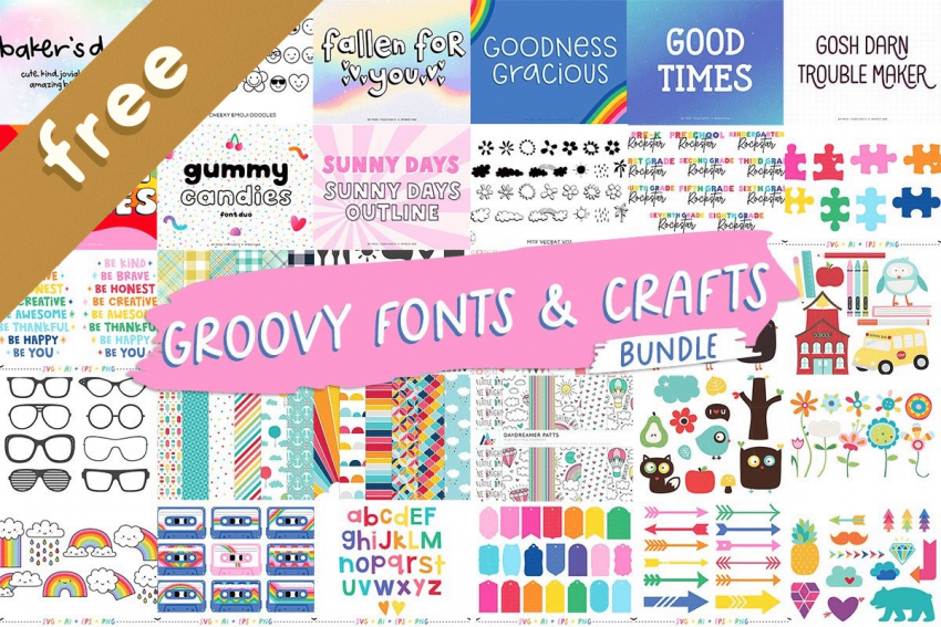 [expired]-groovy-fonts-&-crafts-bundle-(10-premium-fonts)&(20-premium-graphics)