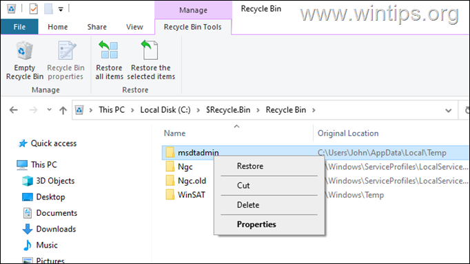 FIX Recycle Bin icon missing