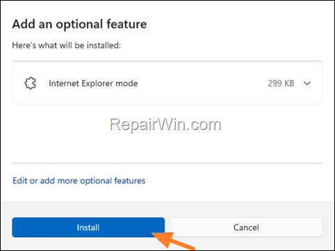 Install Internet Explorer on Windows 10/11