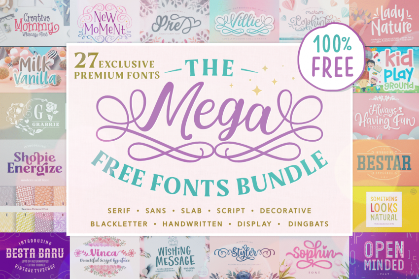 the-mega-free-fonts-bundle-(27-premium-fonts)