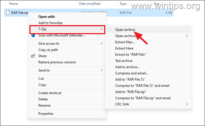 How to Open RAR archives with 7Zip