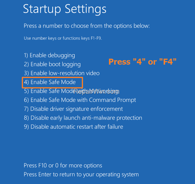 Start Windows 11 in safe mode