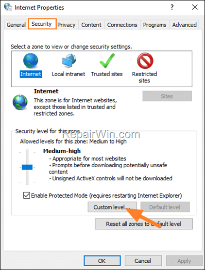 How to Disable/Enable ActiveX Filtering in Edge.