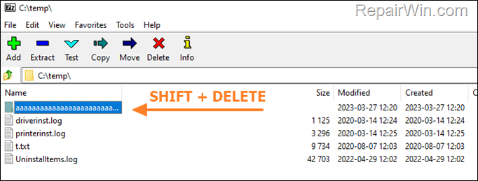 FIX Source Path Too Long with 7-zip File Manager