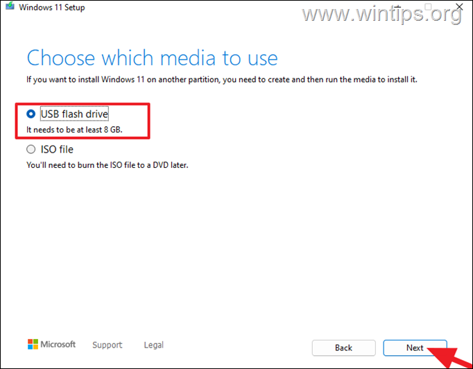 Create Windows 11 USB drive