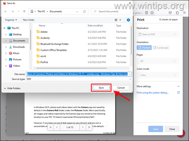 How to Save a WebPage as PDF in Firefox