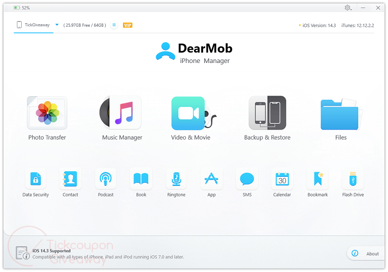 dearmob iphone manager main screenshot 2022