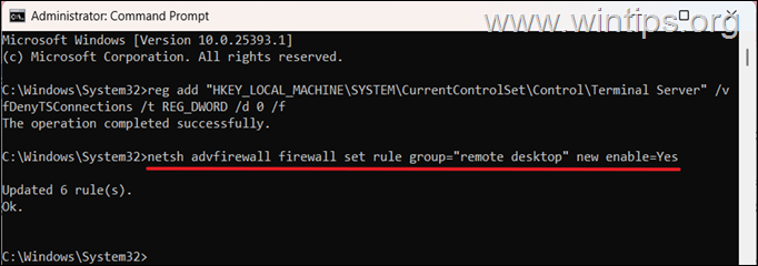 allow remote desktop in firefwaal command