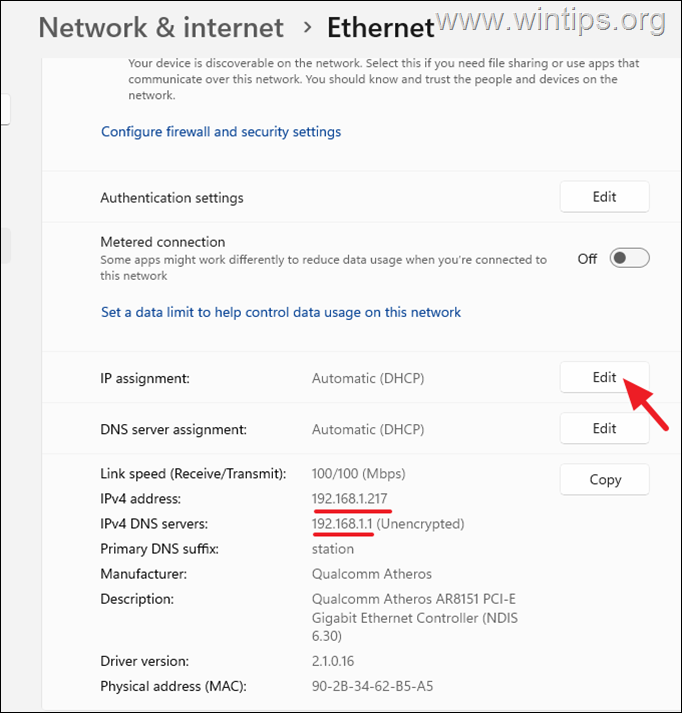 How to Assign Static IP Address on Windows 11/10.