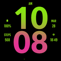 [android]-big-green-pink-watch-face-(free-for-limited-time)