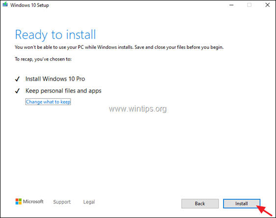 In-Place Repair/Upgrade Windows 10